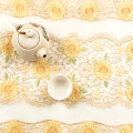 Hot sale flower linen printing dinning table runner